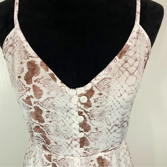 NWT - October Love Snakeskin Sun Dress in White/Beige - Picture 5 of 8